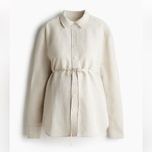 H&M MAMA BEFORE & AFTER LINEN-BLEND SHIRT